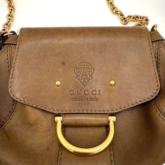 Gucci Small Brown Fur Accent Smilia Bag